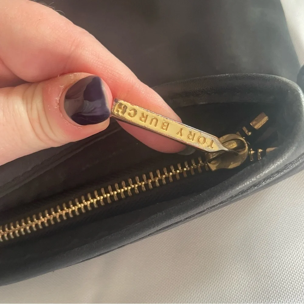 Tory Burch Black Nylon Crossbody Bag Purse Handbag